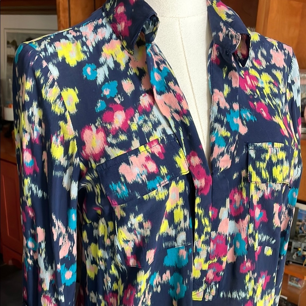 Splendid Floral Long Sleeve Blouse EUC XS - Picture 5 of 9